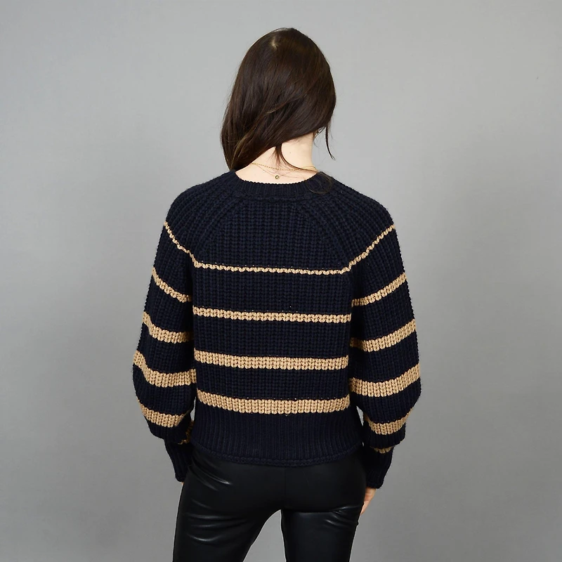 Women's Wide Striped Knit Sweater