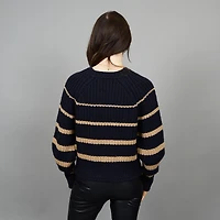 Women's Wide Striped Knit Sweater