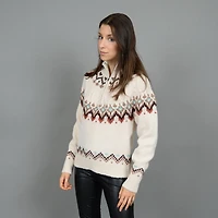 Women's Fair Isle Knit Half-Zip Sweater