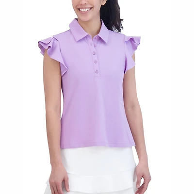 Women's Flyer Ruffled Short Sleeve Polo