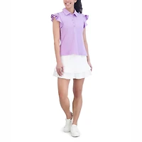Women's Flyer Ruffled Short Sleeve Polo