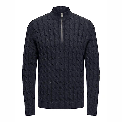 Men's Kicker Cable Knit Half-Zip Sweater