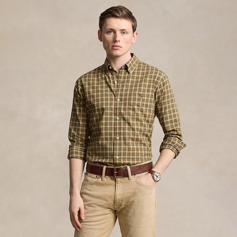 Men's Classic Fit Plaid Twill Shirt
