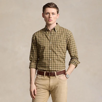 Men's Classic Fit Plaid Twill Shirt
