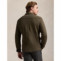 Men's Quilted Double-Knit Jersey Shirt Jacket