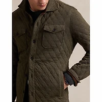Men's Quilted Double-Knit Jersey Shirt Jacket