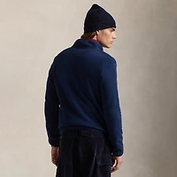 Men's Skier-Print Brushed Fleece Pullover Top