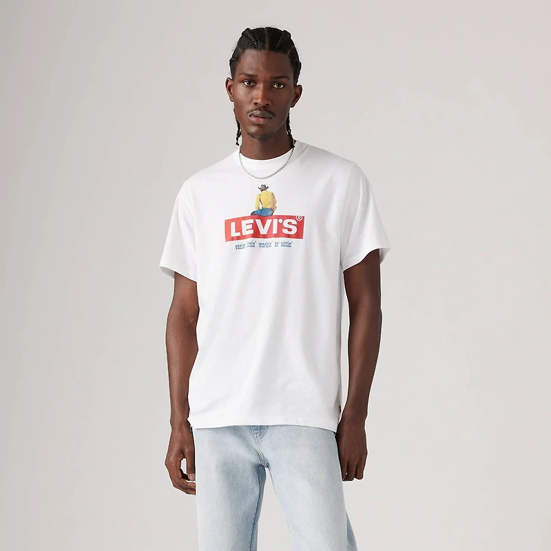 Men's Relaxed Fit Short Sleeve Cowboy Graphic T-Shirt