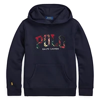 Junior Boys' [8-20] Plaid-Logo Fleece Hoodie