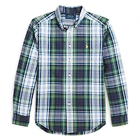 Junior Boys' [8-20] Plaid Brushed Cotton Oxford Shirt
