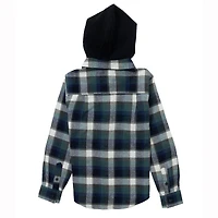 Junior Boys' [8-16] Long Sleeve Hooded Flannel Shirt