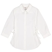 Junior Girls' [7-16] Lace-Up Long Sleeve Shirt