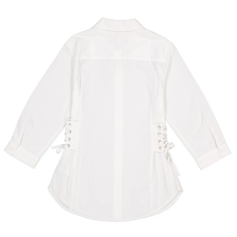 Junior Girls' [7-16] Lace-Up Long Sleeve Shirt