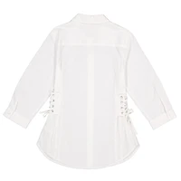 Junior Girls' [7-16] Lace-Up Long Sleeve Shirt