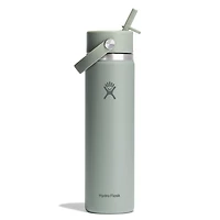 Wide Mouth Insulated Bottle with Flex Straw Cap (24 oz