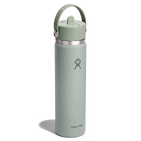 Wide Mouth Insulated Bottle with Flex Straw Cap (24 oz