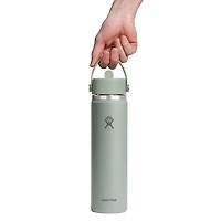 Wide Mouth Insulated Bottle with Flex Straw Cap (24 oz