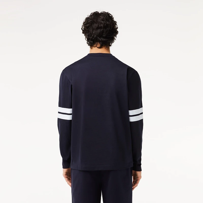 Men's Long Sleeve Print Badge T-Shirt