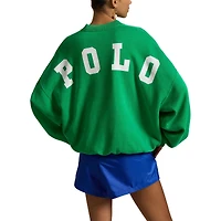 Women's Oversized Logo Fleece Crew Sweatshirt
