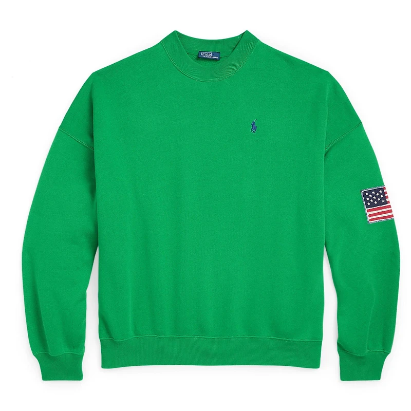 Women's Oversized Logo Fleece Crew Sweatshirt