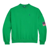Women's Oversized Logo Fleece Crew Sweatshirt