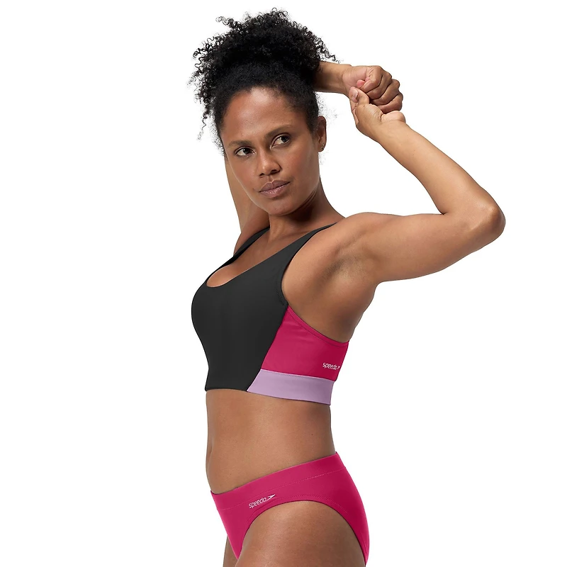 Women's Colourblock Racerback Bikini Top