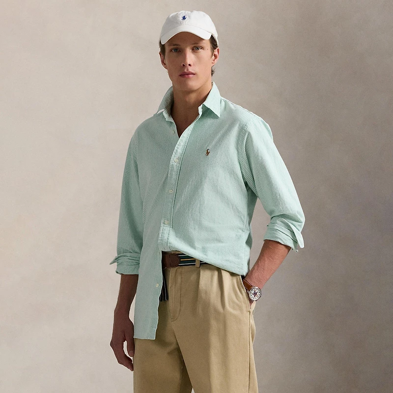 Men's Classic Fit Striped Oxford Shirt
