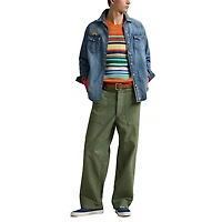 Men's Embroidered Denim Western Shirt