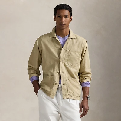 Men's Linen Cotton Overshirt