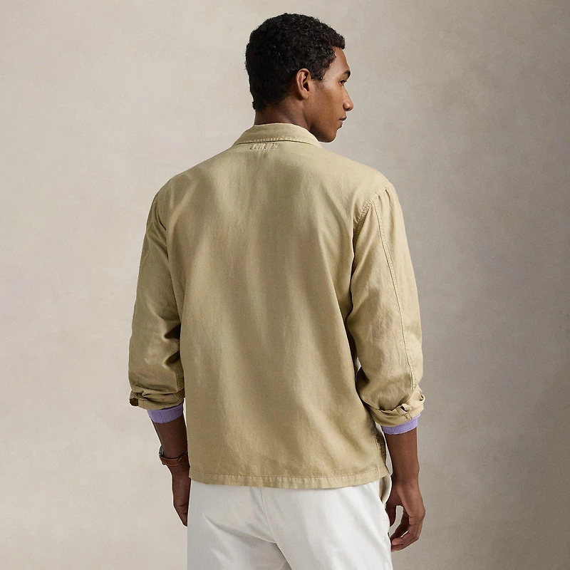 Men's Linen Cotton Overshirt