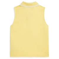 Junior Girls' [7-16] Sleeveless Stretch Mesh Half-Zip Boxy Polo
