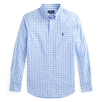 Junior Boys' [8-20] Gingham Cotton Poplin Shirt