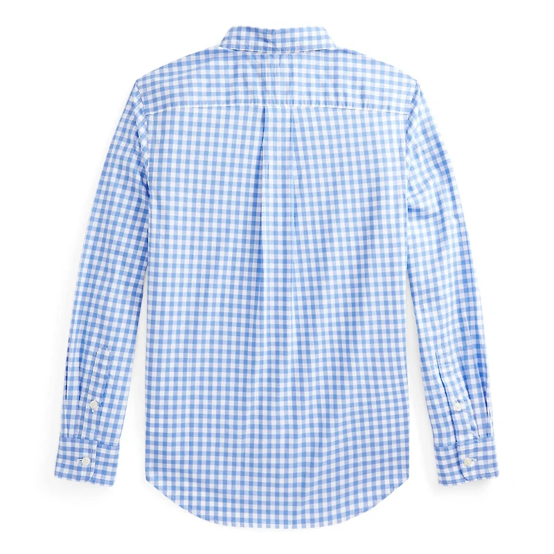 Junior Boys' [8-20] Gingham Cotton Poplin Shirt