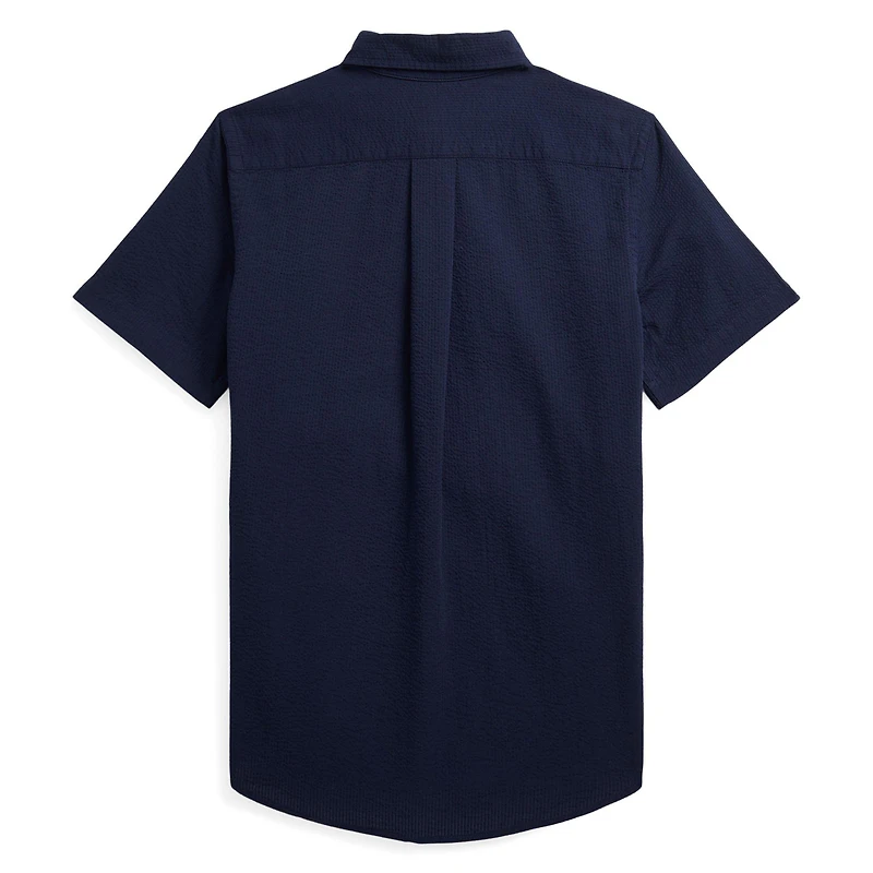 Junior Boys' [8-20] Cotton Seersucker Short Sleeve Shirt