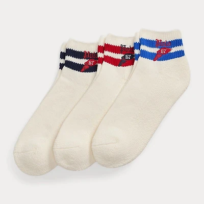 Men's Striped Cuff Quarter Crew Sock (3 Pack)