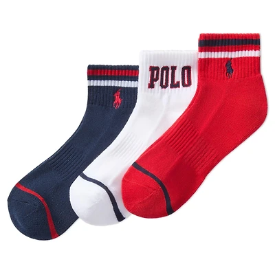 Juniors' [8-20] Logo Quarter-Length Sock (3 Pack)