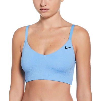Women's Effortless Line Wave Jacquard V-Neck Midkini Top