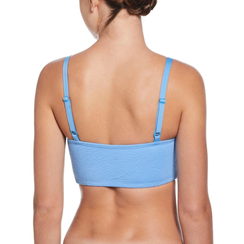 Women's Effortless Line Wave Jacquard V-Neck Midkini Top