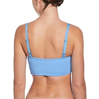 Women's Effortless Line Wave Jacquard V-Neck Midkini Top