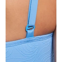 Women's Effortless Line Wave Jacquard V-Neck Midkini Top