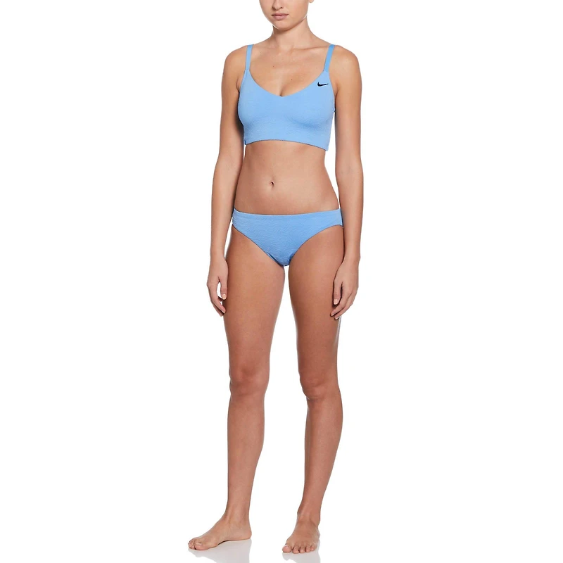 Women's Effortless Line Wave Jacquard V-Neck Midkini Top