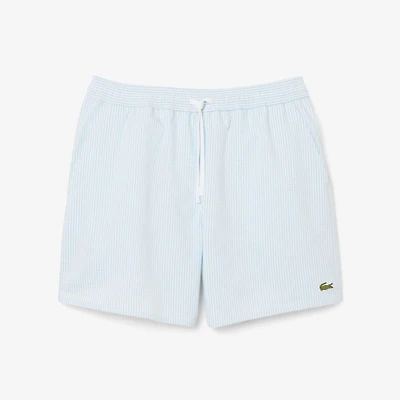 Men's Mid-Length Striped Textured Swim Trunk