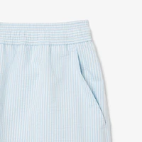 Men's Mid-Length Striped Textured Swim Trunk
