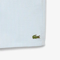 Men's Mid-Length Striped Textured Swim Trunk