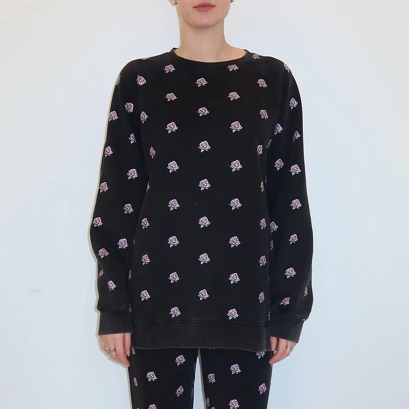 Women's The Allover Flower Not Your Boyfriend's Crew Sweatshirt