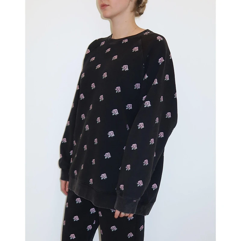 Women's The Allover Flower Not Your Boyfriend's Crew Sweatshirt