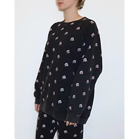 Women's The Allover Flower Not Your Boyfriend's Crew Sweatshirt