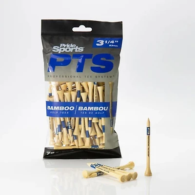Pride ProLength Plus 3.25" Bamboo Golf Tees (75 Pack)