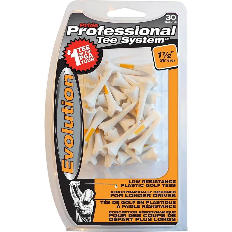 Pride Performance Mini 1.5" Plastic Golf Tees (30 Pack)