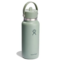 Wide Mouth Insulated Bottle with Flex Straw Cap (32 oz